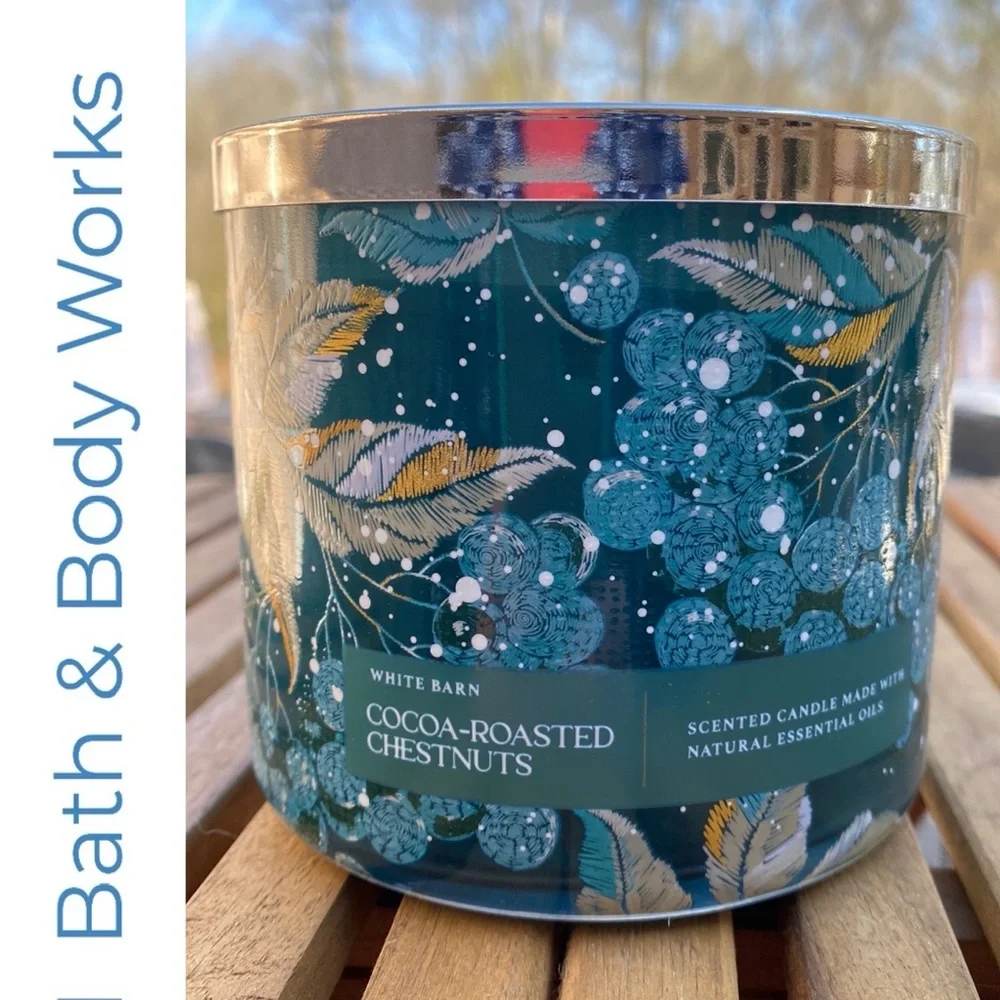 Bath & Body Works Cocoa-Roasted Chestnuts 3 Wick Candle